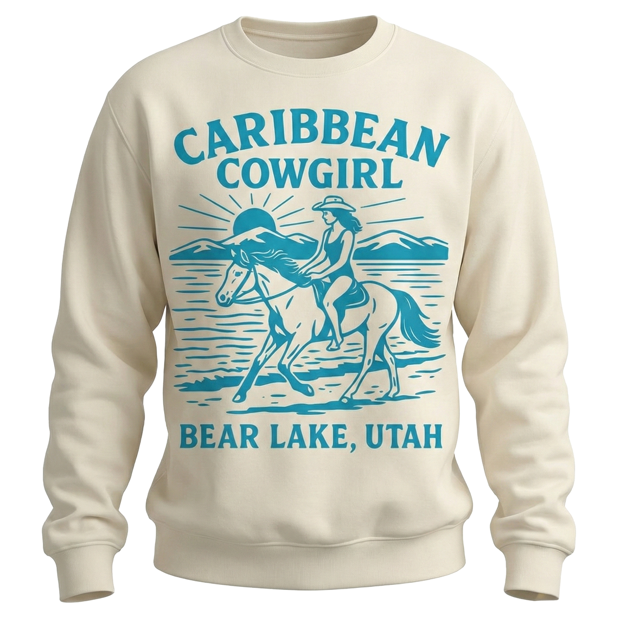 Caribbean Cowgirl Bear Lake Crewneck