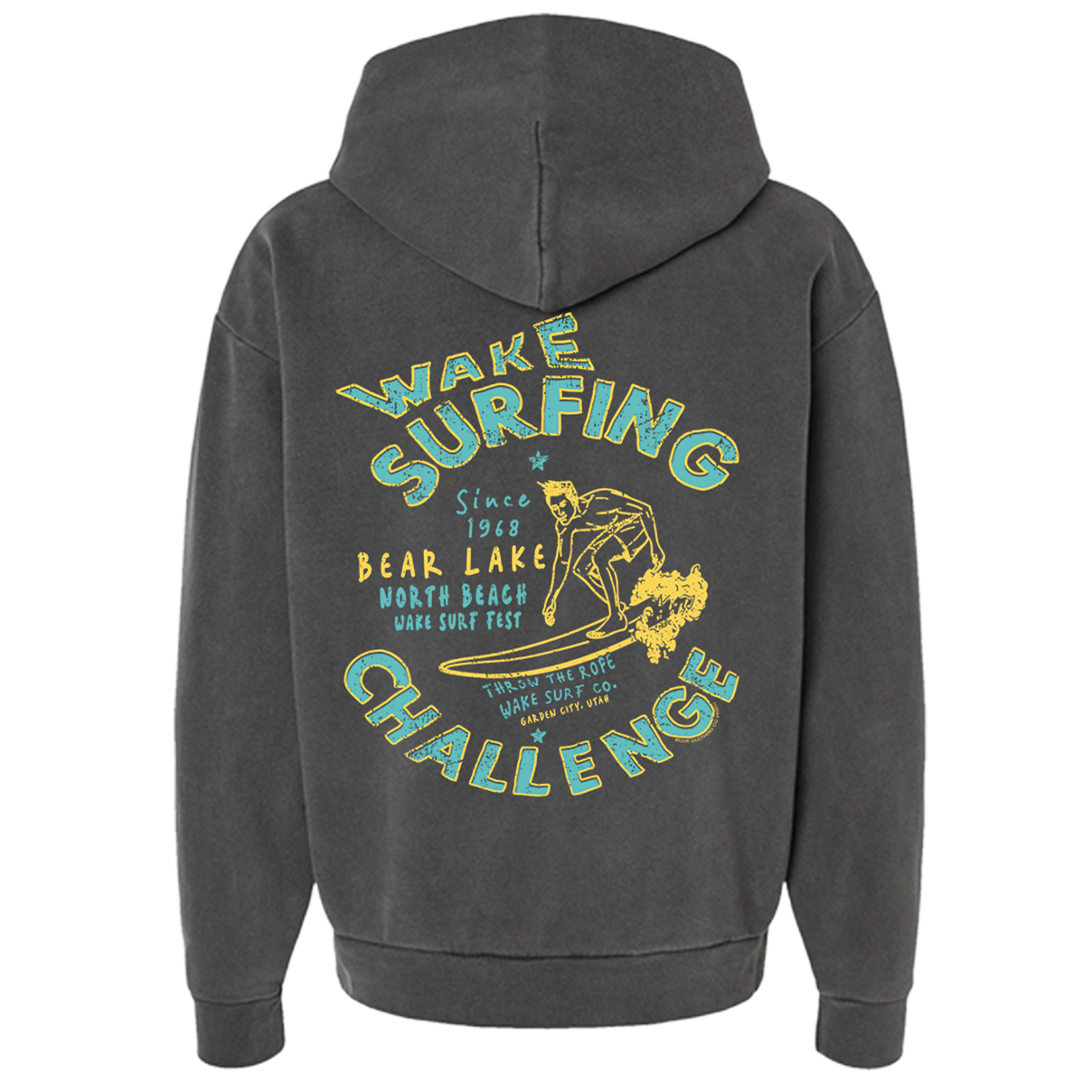 Wake Surfing Challenge Pigment Black Hoodie